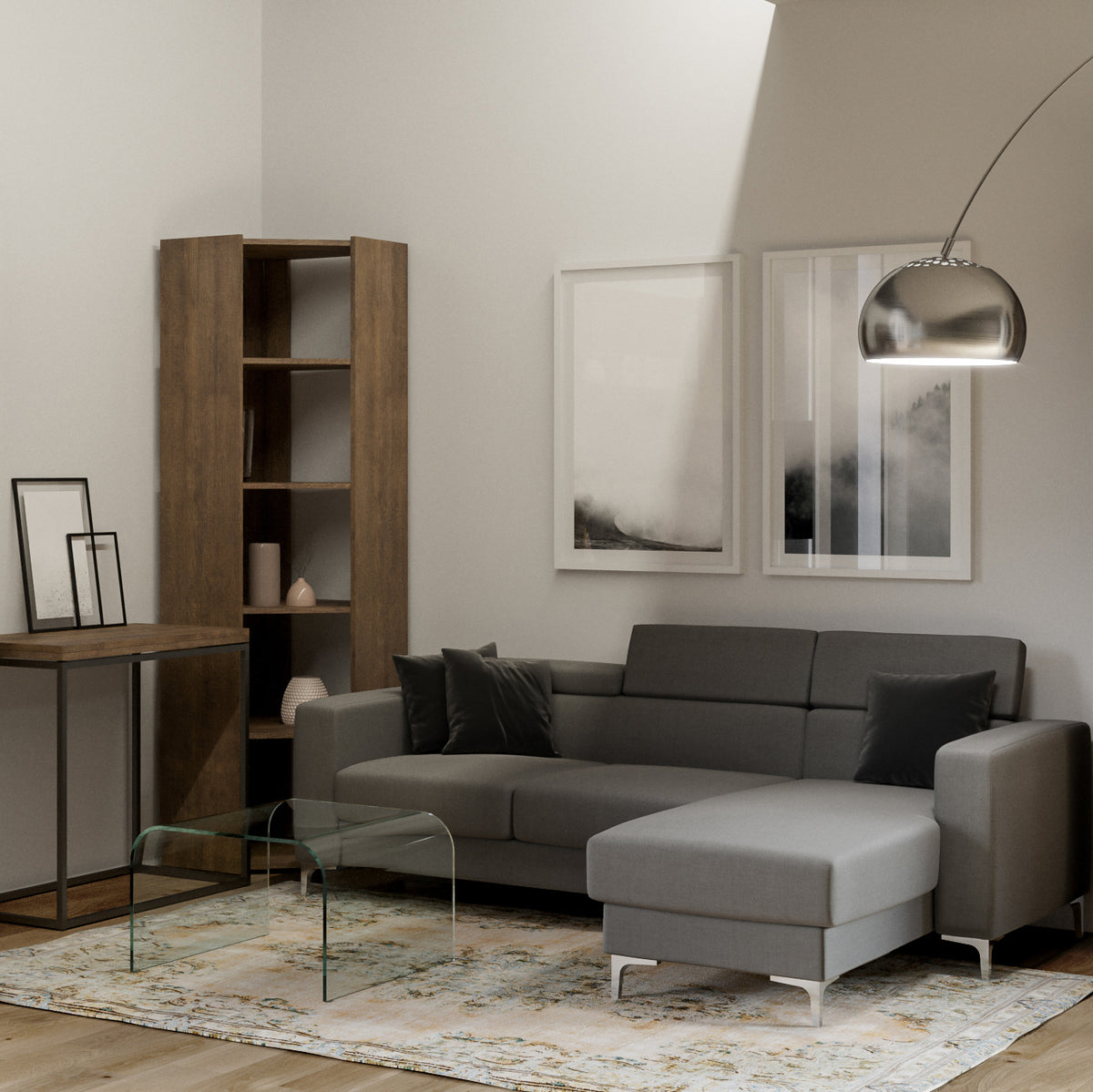 Libreria Kato Angolo A - Noce