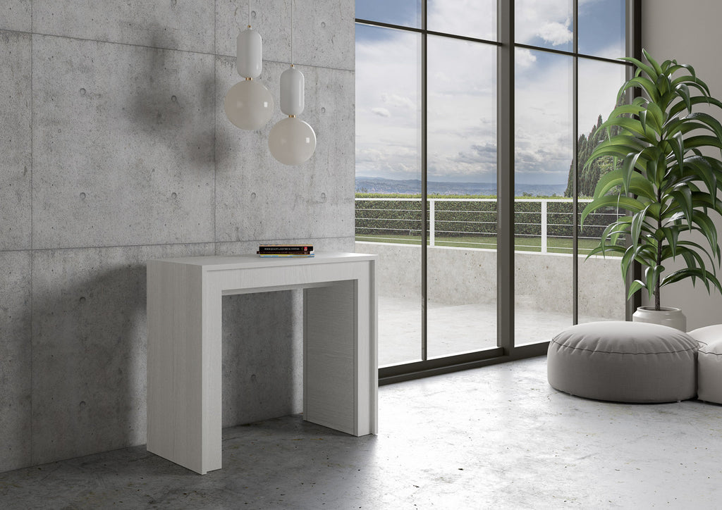 Consolle Allungabile Mia - Bianco Frassino chiusa