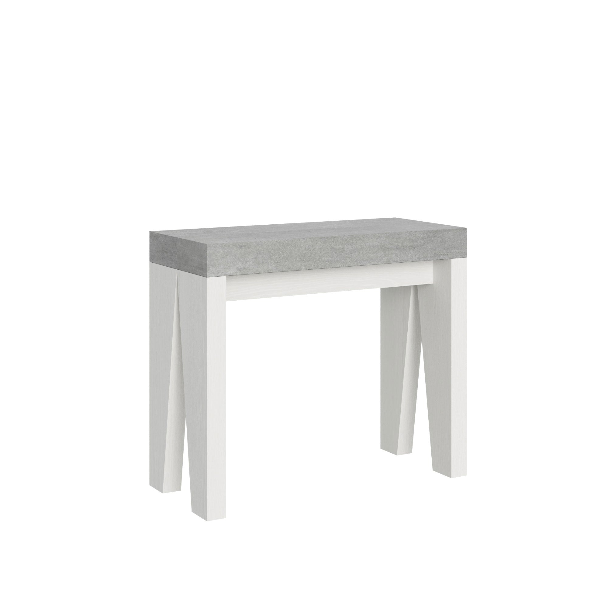 Naxy Mix piano Cemento gambe Bianco Frassino