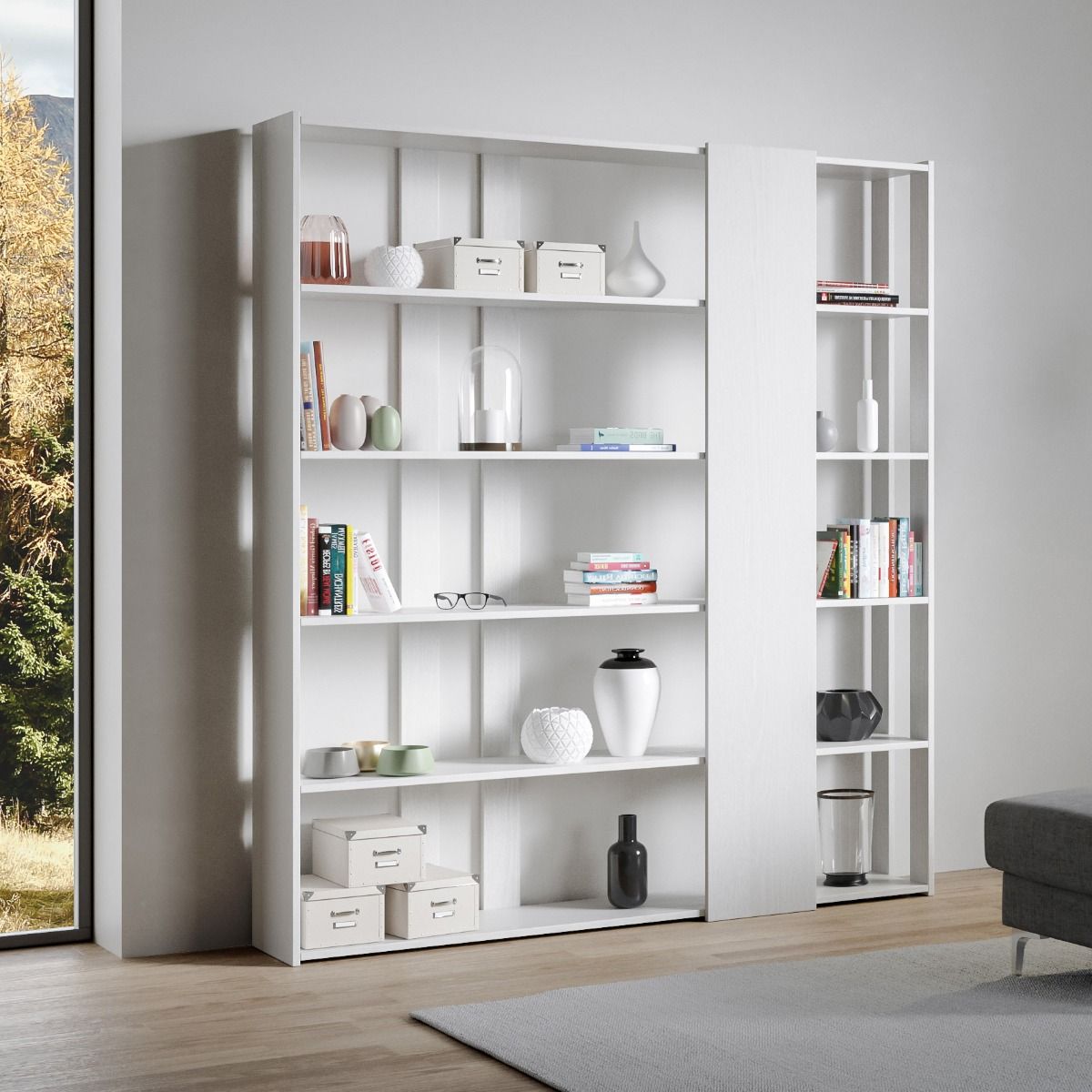Libreria Kato D - Bianco Frassino