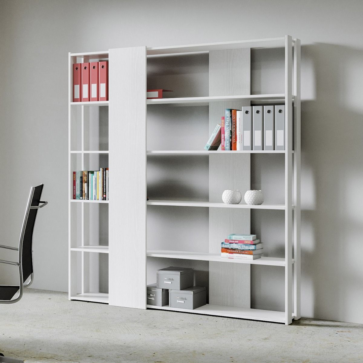 Libreria Kato B - Bianco Frassino