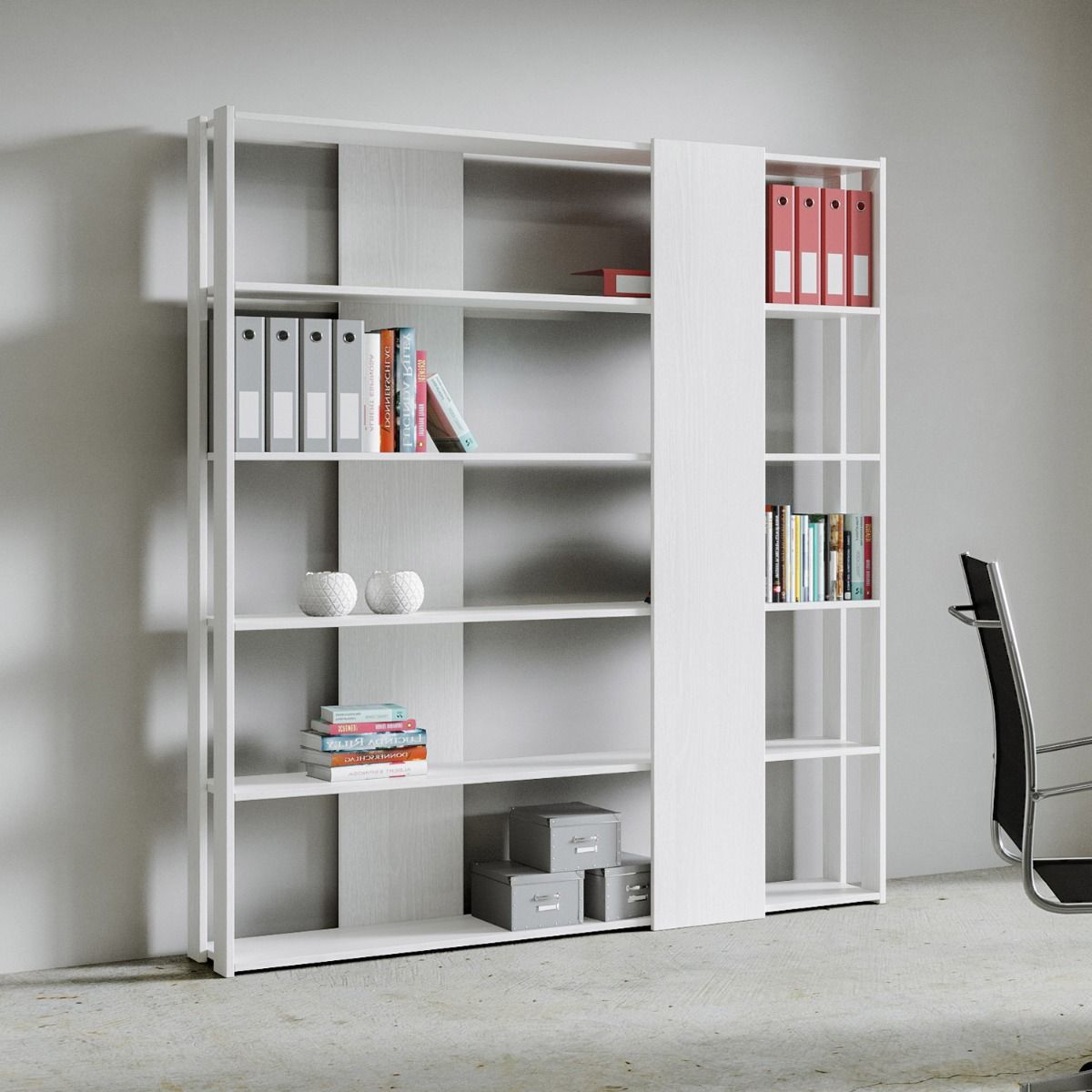 Libreria Kato B - Bianco Frassino