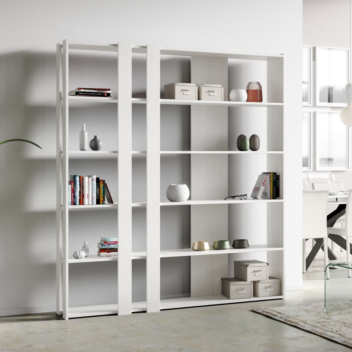 Libreria Kato C - Bianco Frassino