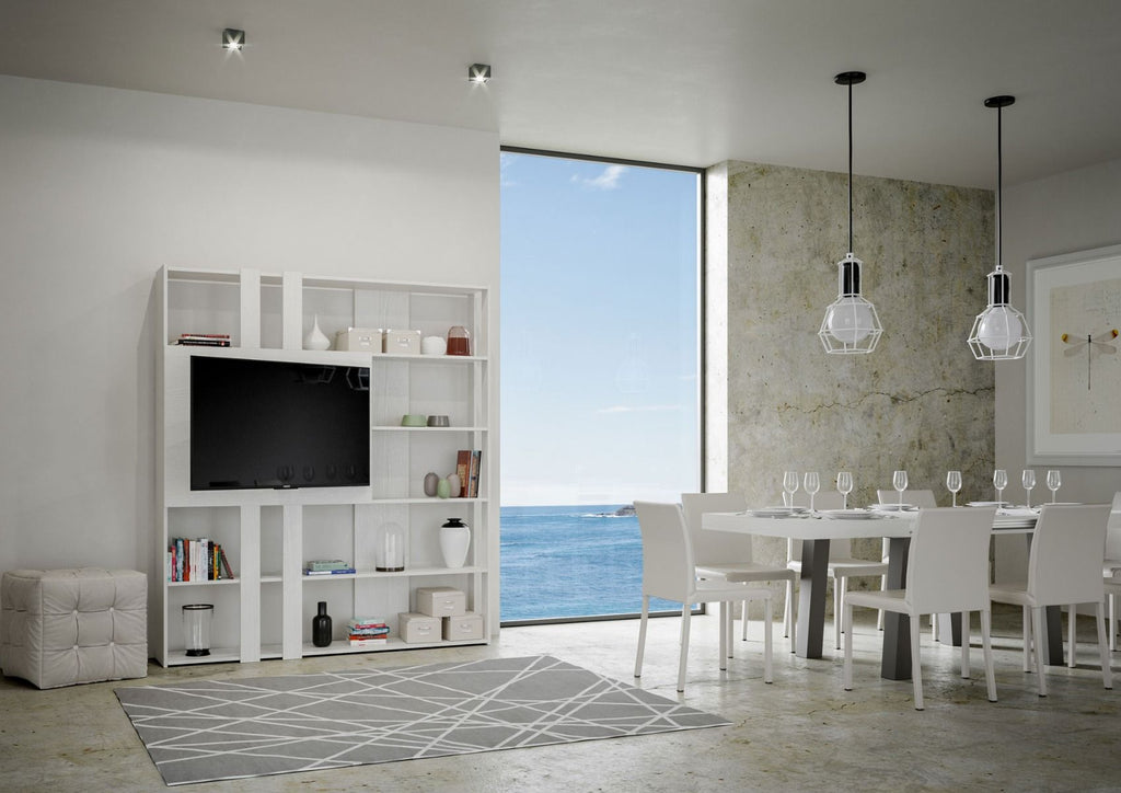 Libreria Porta TV Kato L - Bianco Frassino