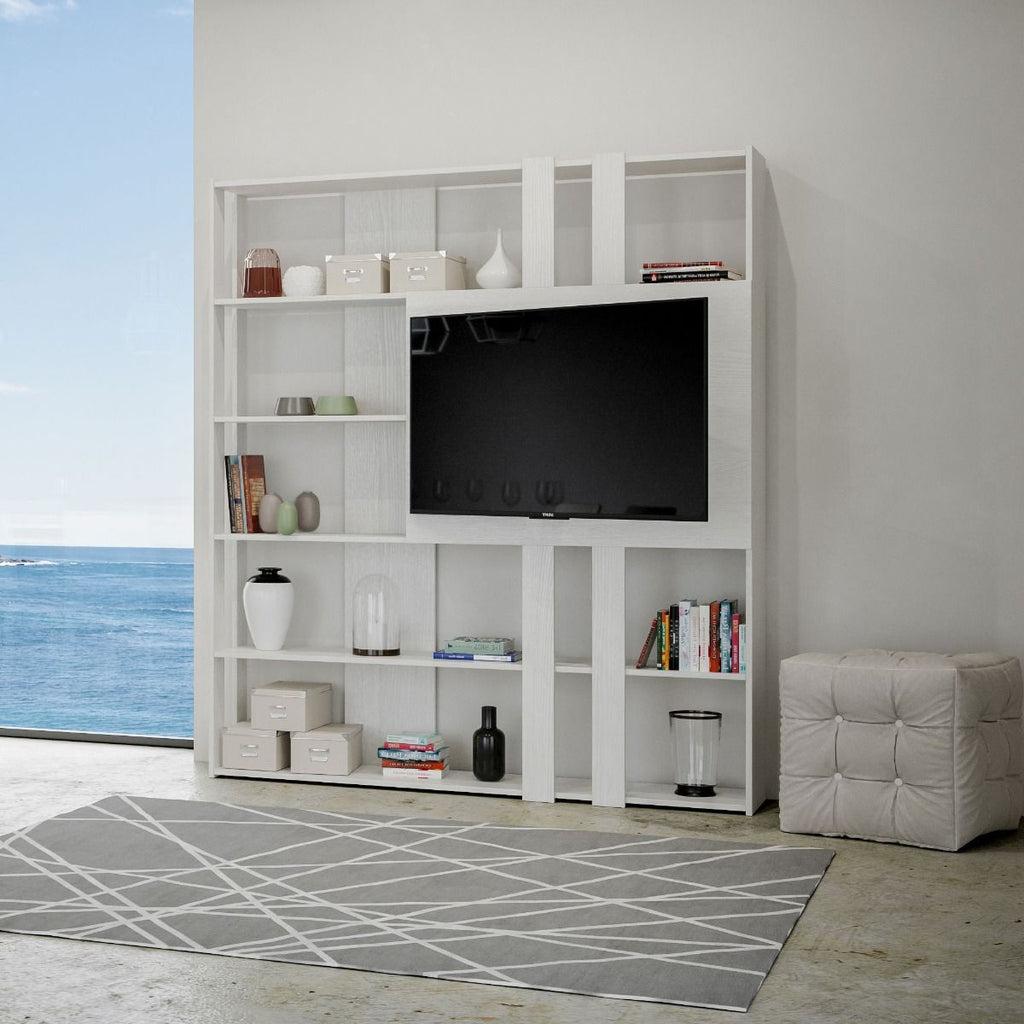 Libreria Porta TV Kato L - Bianco Frassino
