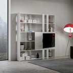 Libreria Porta TV Kato H - Bianco Frassino