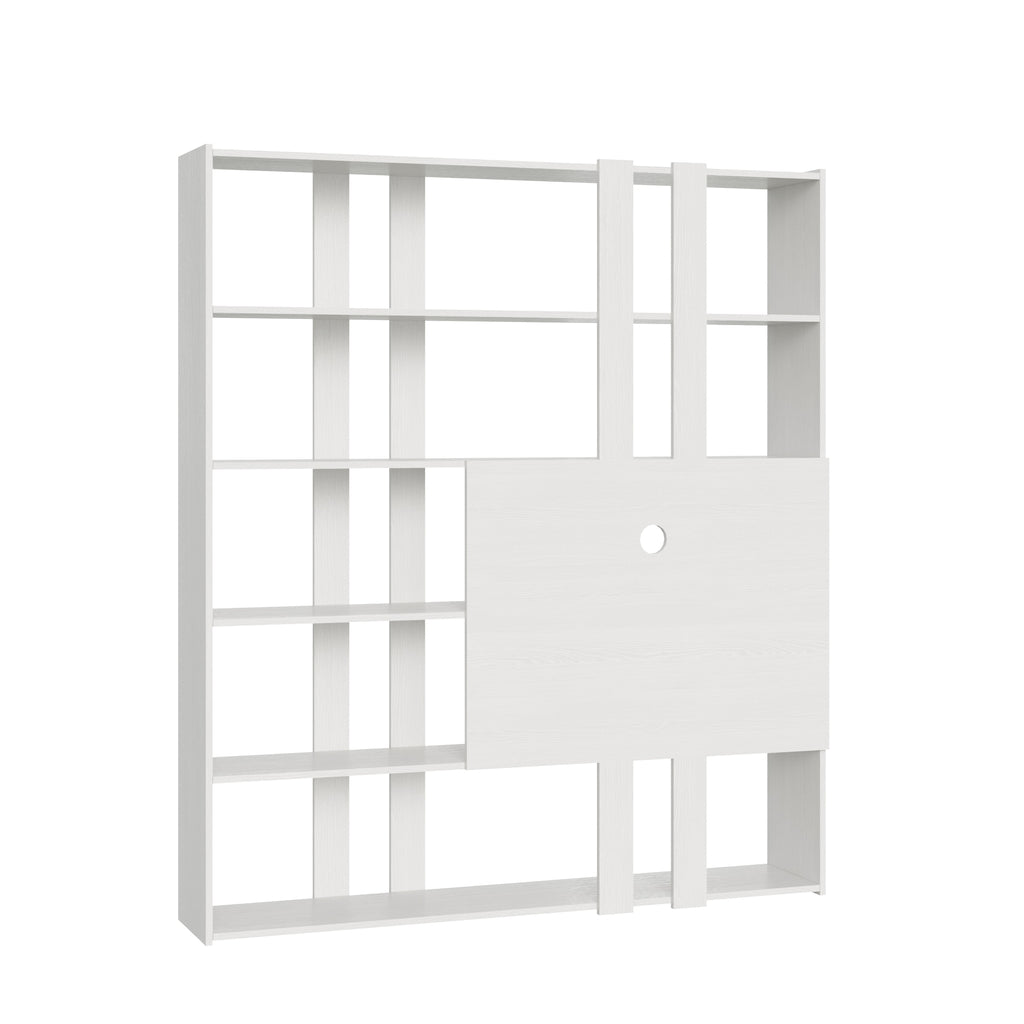 Libreria Porta TV Kato H - Bianco Frassino