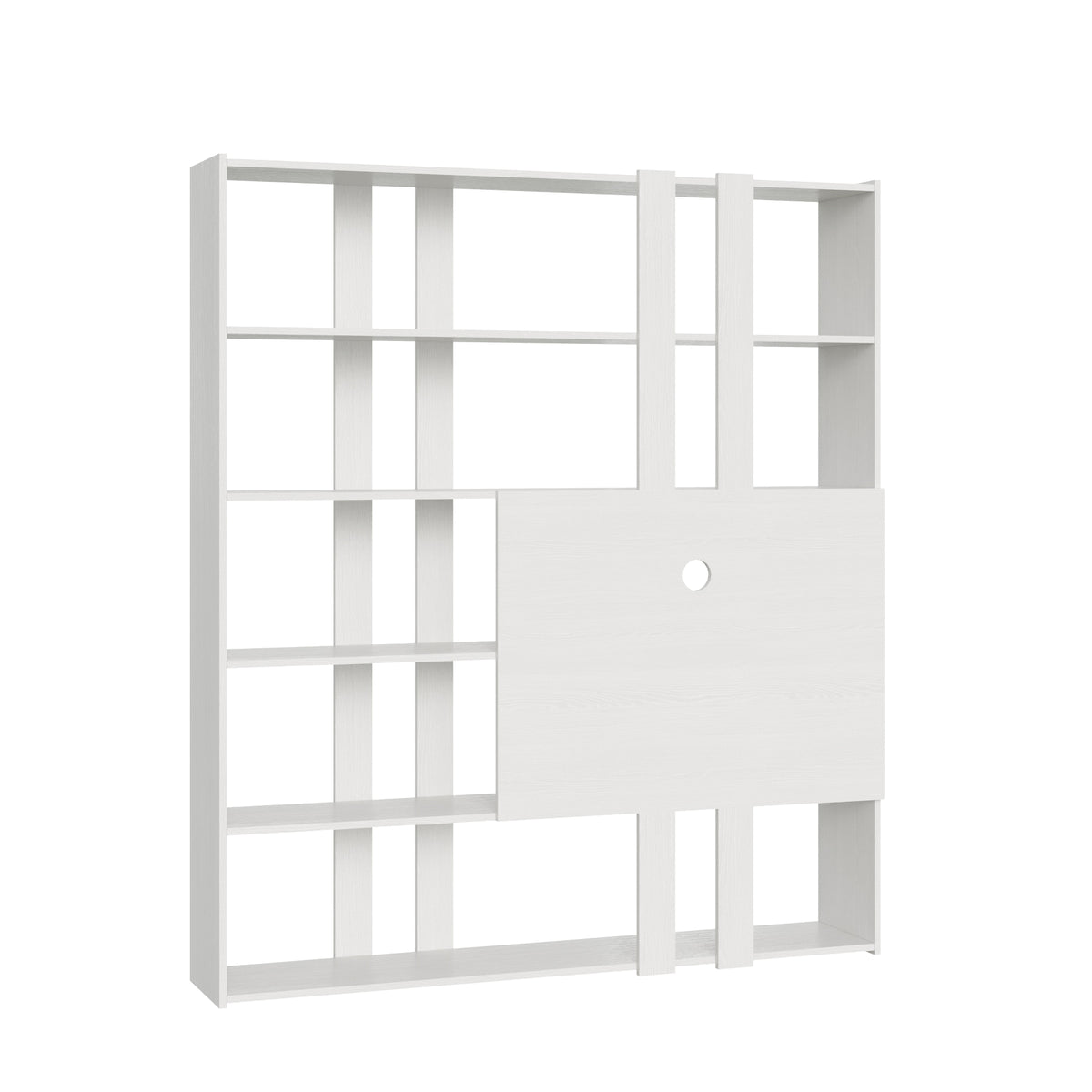 Libreria Porta TV Kato H - Bianco Frassino