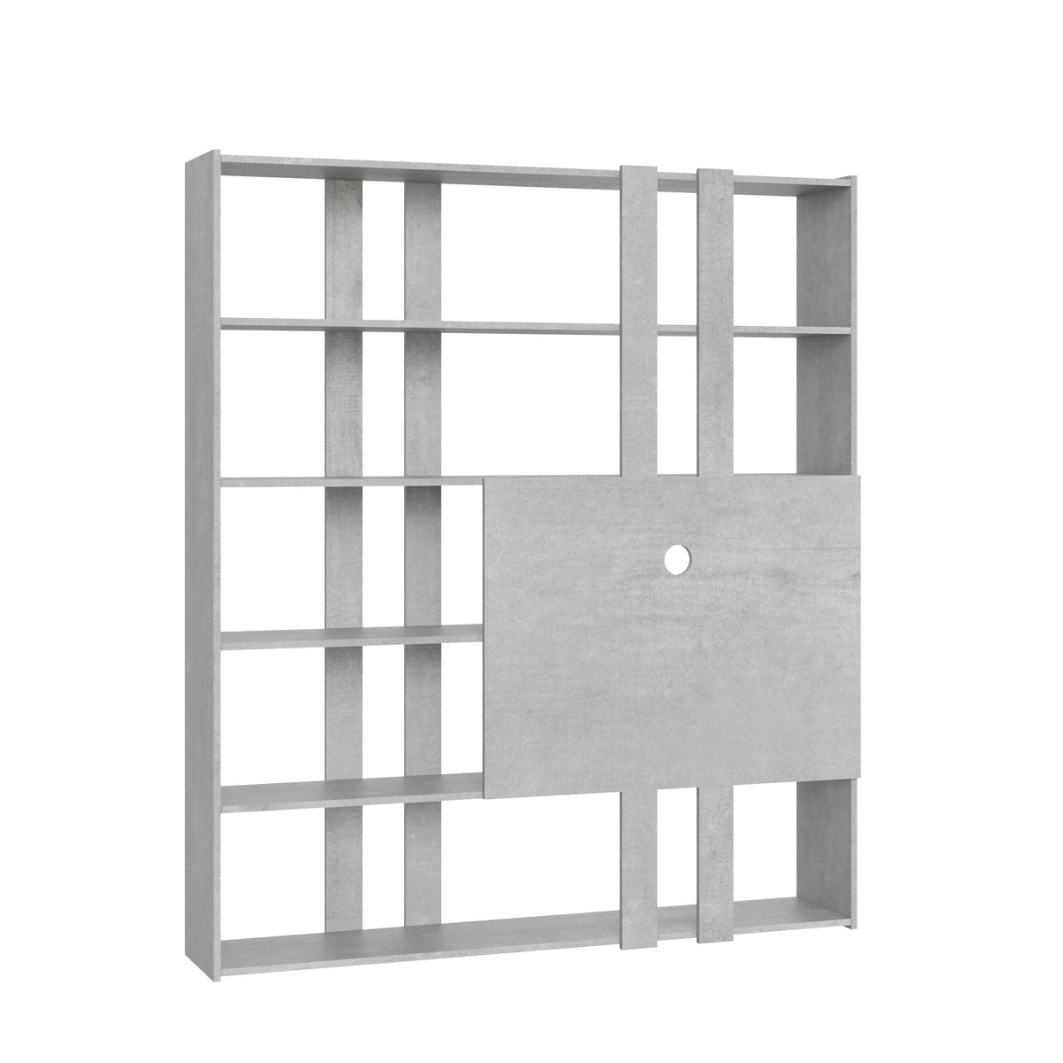Libreria Porta TV Kato H - Cemento