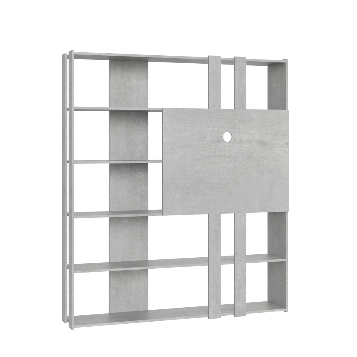 Libreria Porta TV Kato L - Cemento