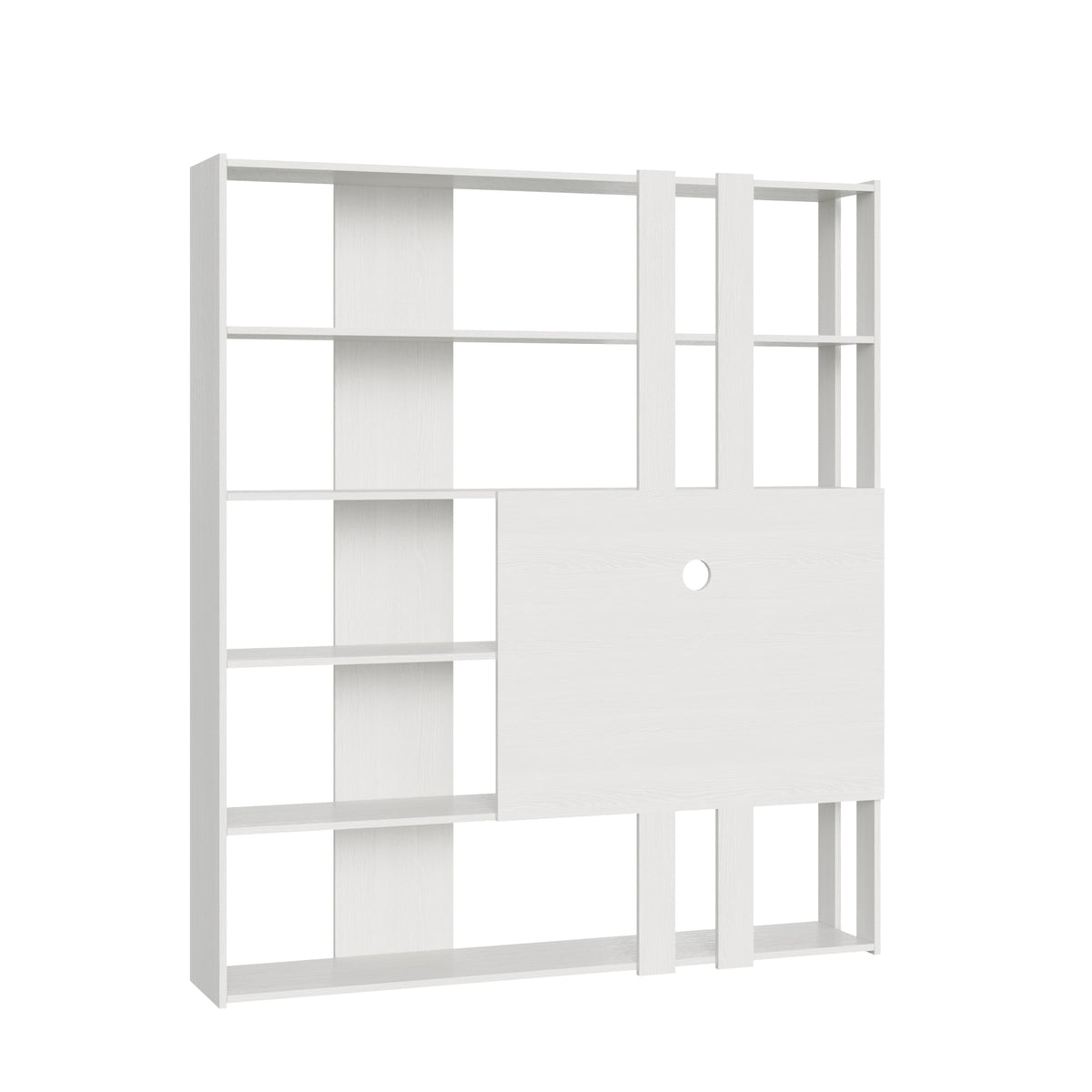 Libreria Porta TV Kato M - Bianco Frassino