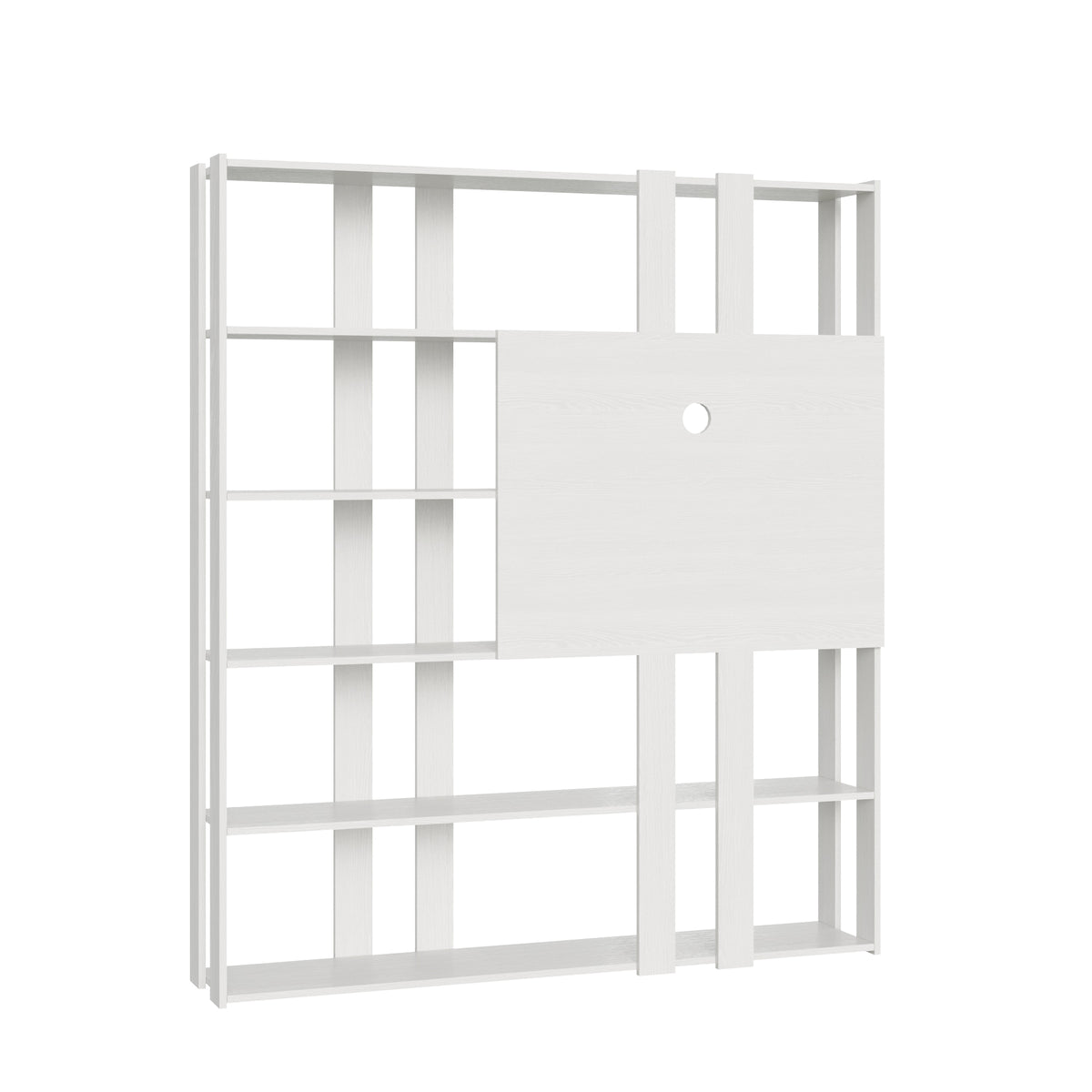 Libreria Porta TV Kato N - Bianco Frassino