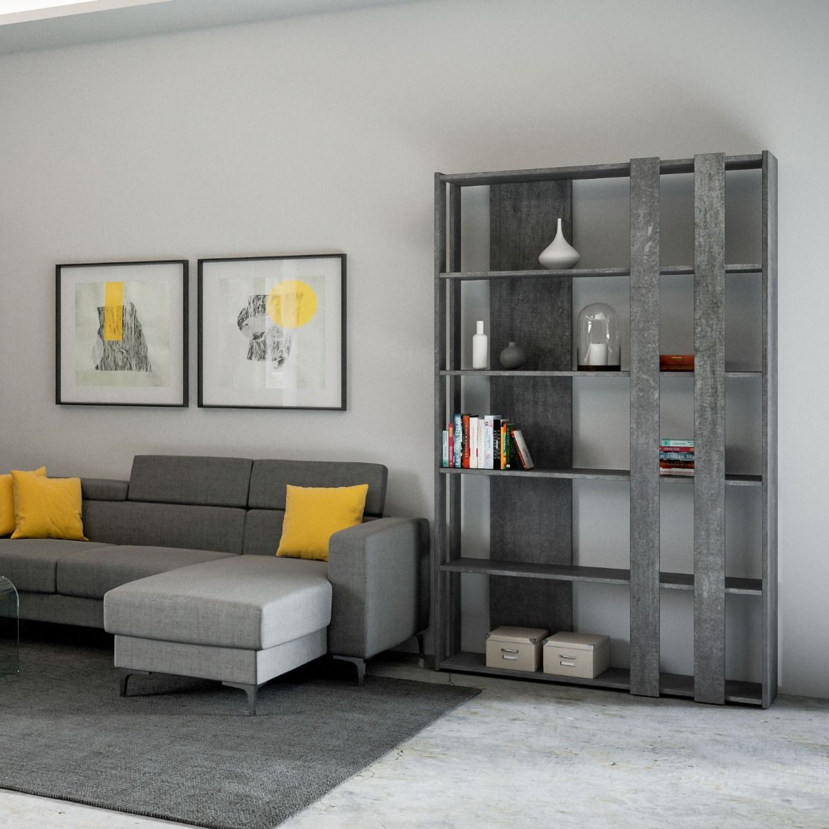 Libreria Kato Small B - Cemento