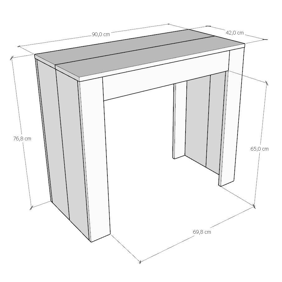 Consolle Emy schema dimensioni