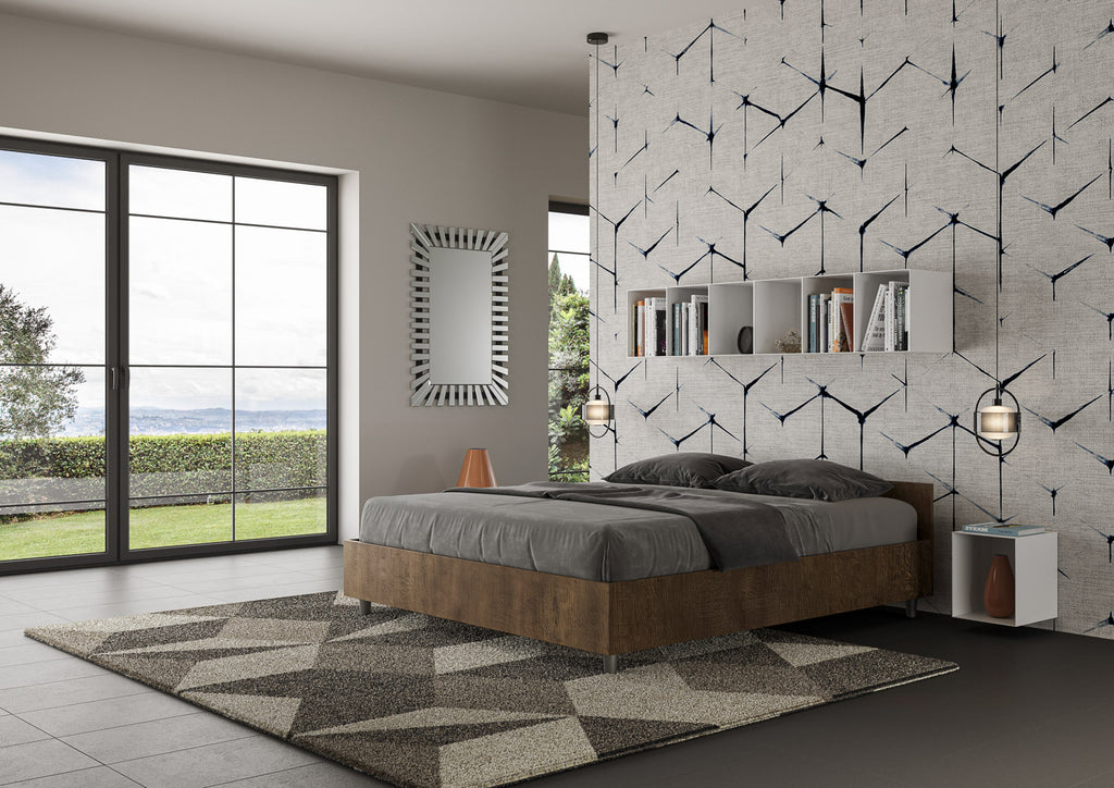 Letto Nuamo Matrimoniale 160 Noce laterale