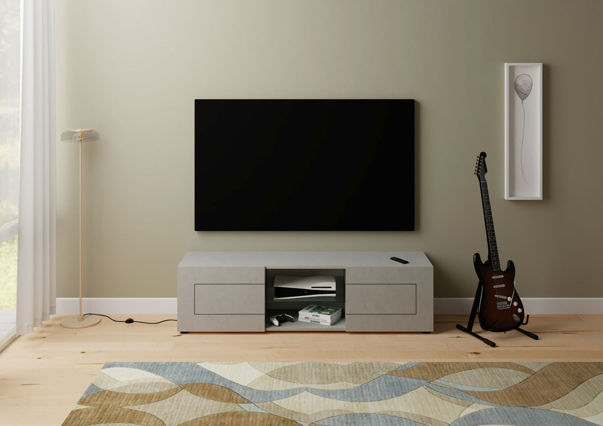 Porta TV Elios 2 Ante e Vano a Giorno - Cashmere