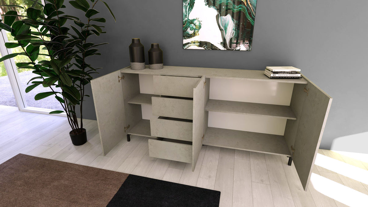 Madia Solaria 3 Ante e 4 Cassetti - Cashmere